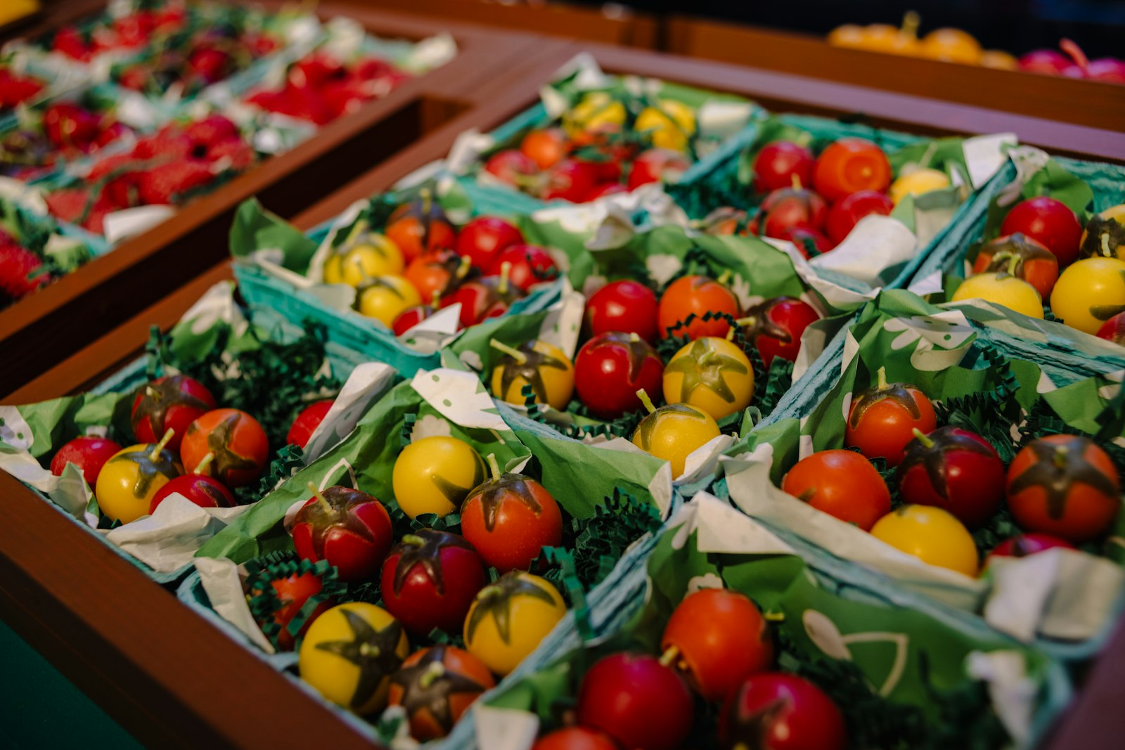 Tomates cerises de couleurs variées
